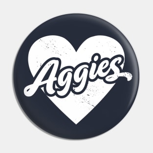 Vintage Aggies School Spirit // High School Football Mascot // Go Aggies Pin