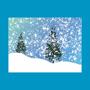 Pines in the snow design T-Shirt