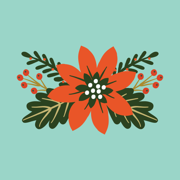 Christmas Jolly Floral by allisonromerodesign