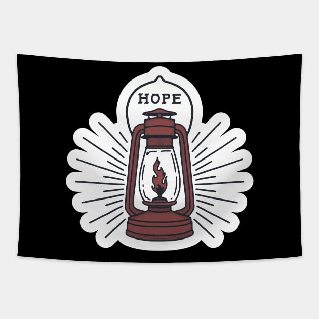 Lantern of Hope Artwork Tapestry by Merchsides