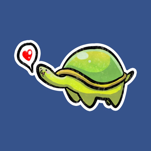 Green Love Turtle by saradaboru