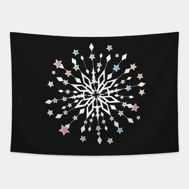 shining star with pastel stars Tapestry by Kisho