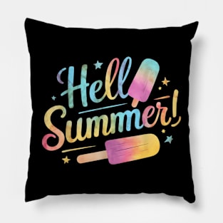 Hello Summer Tie Dye Ice Cream Top Popsicle Ice Pillow