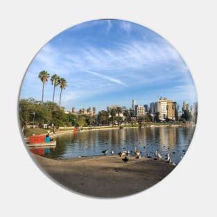 MacArthur Park Los Angeles Pond Reflection Pin