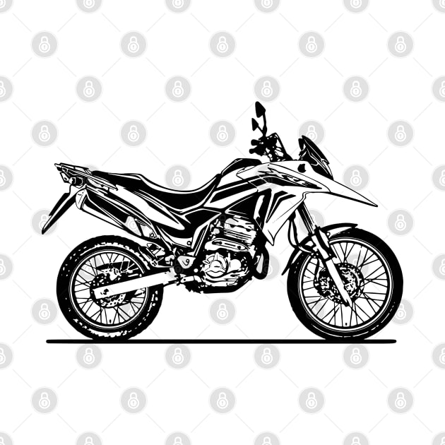 XRE300 Motorcycle Sketch Art by DemangDesign