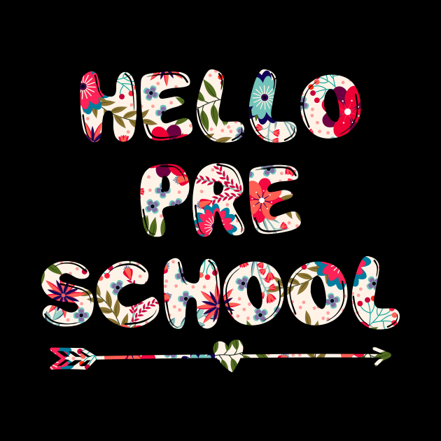 Floral Hello Preschool team teacher student back to school by kateeleone97023