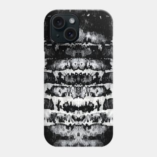 Black and White Tie-Dye Symmetry Phone Case