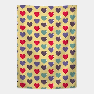 Colorful Hearts Pattern 024#001 Tapestry