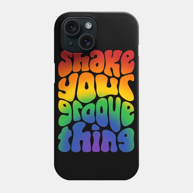 Shake Your Groove Thing Retro Word Art Phone Case by Slightly Unhinged