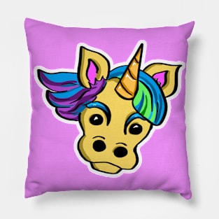 Unicorn Sticker Head Pillow