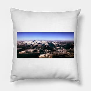 Mount Everest and Himalayan Range Panorama Pillow