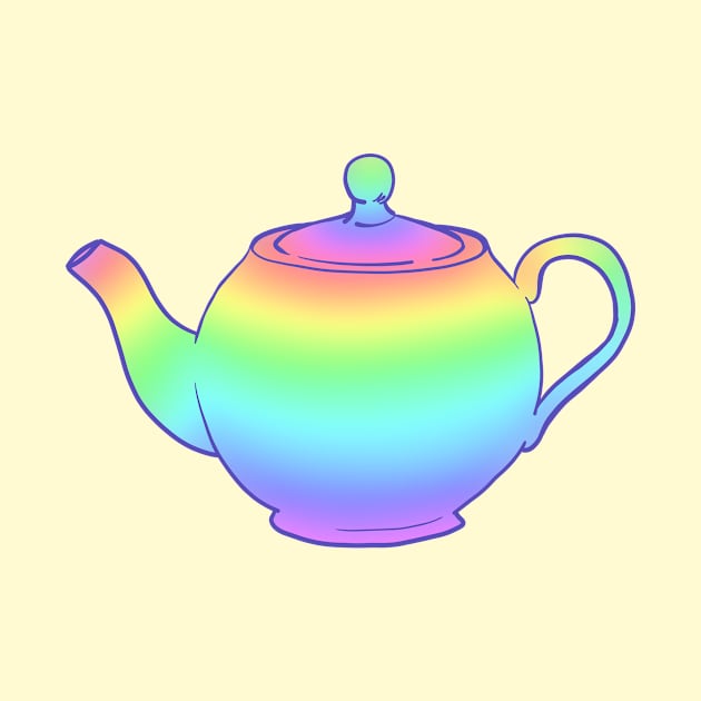 Rainbow Teapot by KelseyLovelle