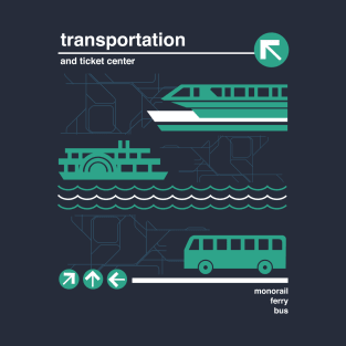 Transportation and Ticket Center Shirt Design T-Shirt