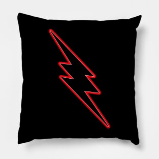 Black-Red Lightning Bolt Pillow