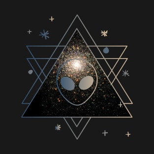 Space Geometry Alien T-Shirt
