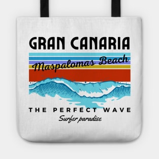 Vintage Maspalomas Beach Gran Canaria Spain Tote