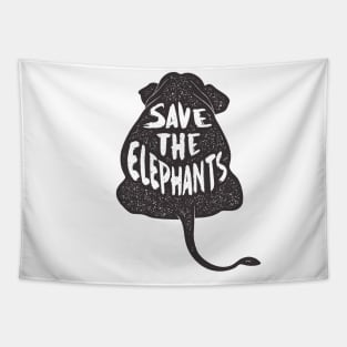 Awesome Vintage Save The Elephants T shirt Tapestry