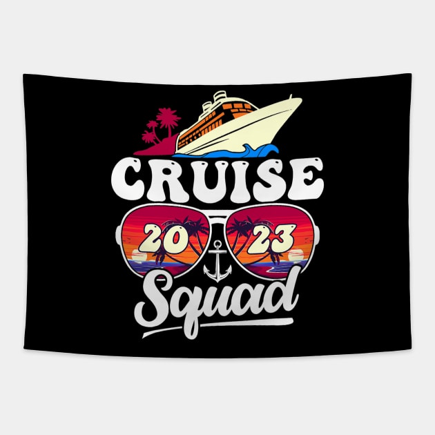 Cruise Squad 2023 Family Vacation Matching Family Group Tapestry by torifd1rosie