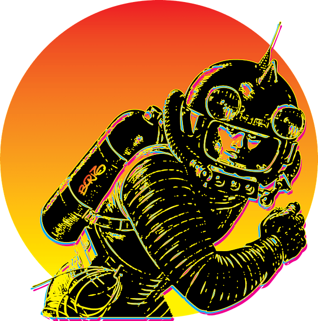 Spaceman 1 Kids T-Shirt by BonzoTee