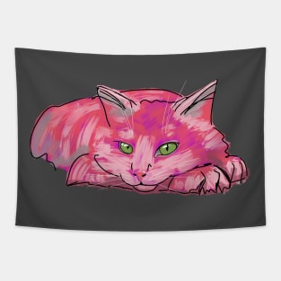 Cotton Candy Cat Tapestry