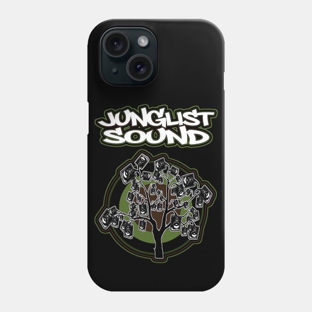 Junglist Sound-Boom Tree- Green Phone Case by AutotelicArt