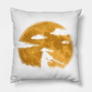 Moon Samurai Pillow