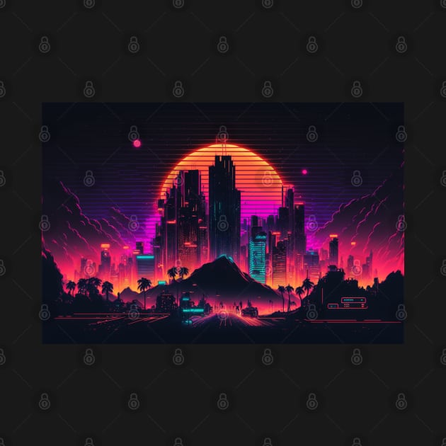 Neon Nights: A Synthwave Sunrise by Nightarcade