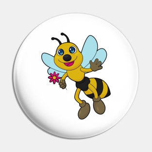 Bee with Flower Pin