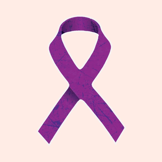 Illness Awareness Shirt - Purple Ribbon for Support by mangobanana