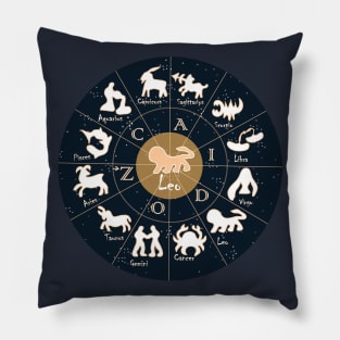 Leo, Zodiac, Astrology, Horoscope, Stars, Sun-and-moon. Birthday, Valentines-day, Holidays, Pillow