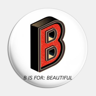 B alphabet Pin