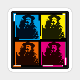 Alfred Lord Tennyson - Poet - colorful, pop art style design Magnet