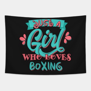 Just A Girl Who Loves boxing Gift graphic Tapestry