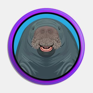 Manatee Circle Pin