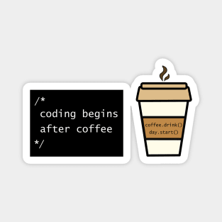 Developer code and coffee. Magnet