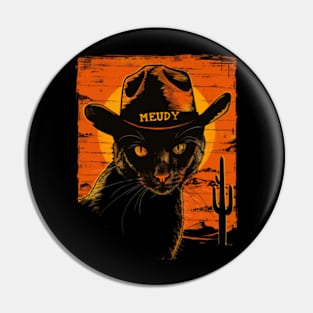 Cat Cowboy Meow-riffic Marshal Pin