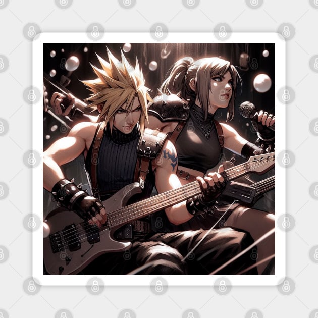 Tifa & Cloud Magnet by artxlife