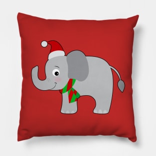 Cute Christmas Elephant Pillow