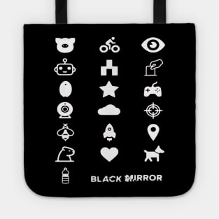 Black Mirror Icons Tote