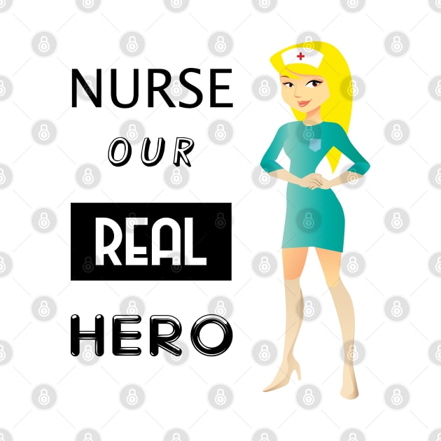 Nurse aur real hero - cartoon by grafart