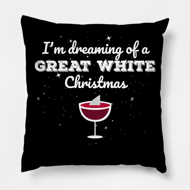 I'm Dreaming Of A Great White Christmas Pillow by JustPick