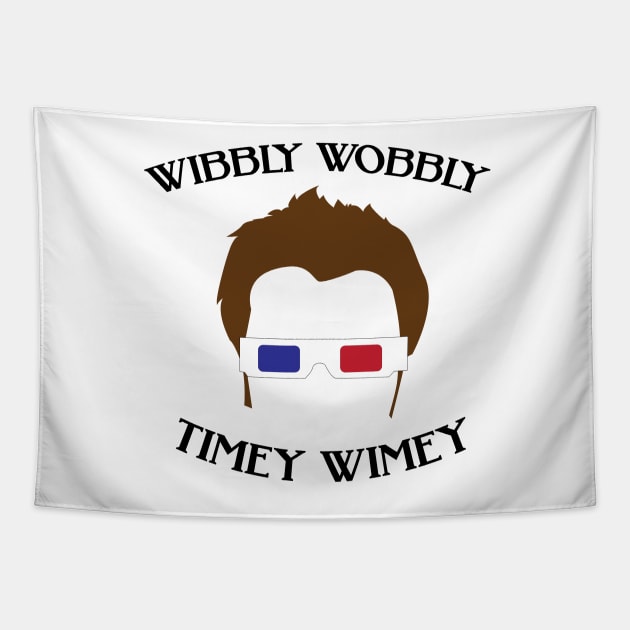 3D Glasses Tenth Doctor Tapestry by daltonobray