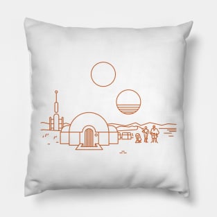 Tatooine vintage travel Pillow