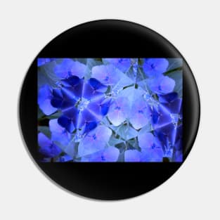 Kaleidoscope Royal Ocean Blue Flower Pin