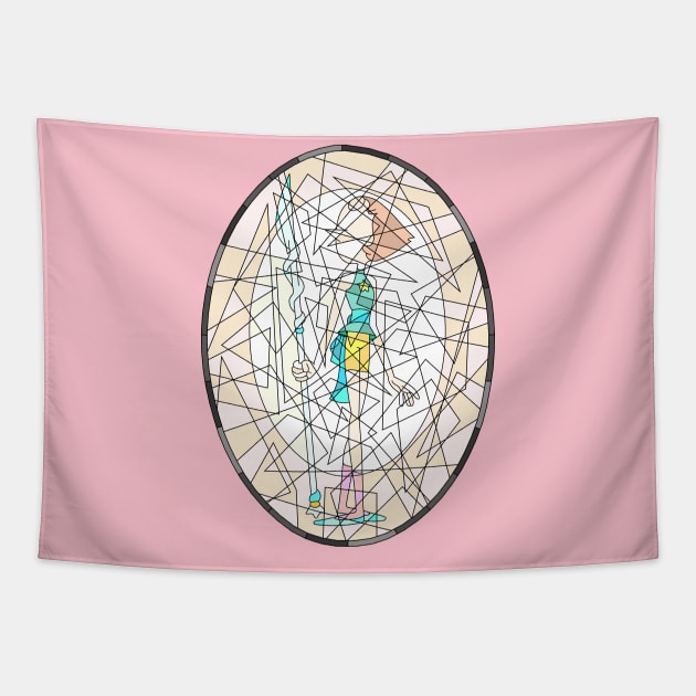 Stained Glass Pearl from Steven Universe Tapestry by gkillerb