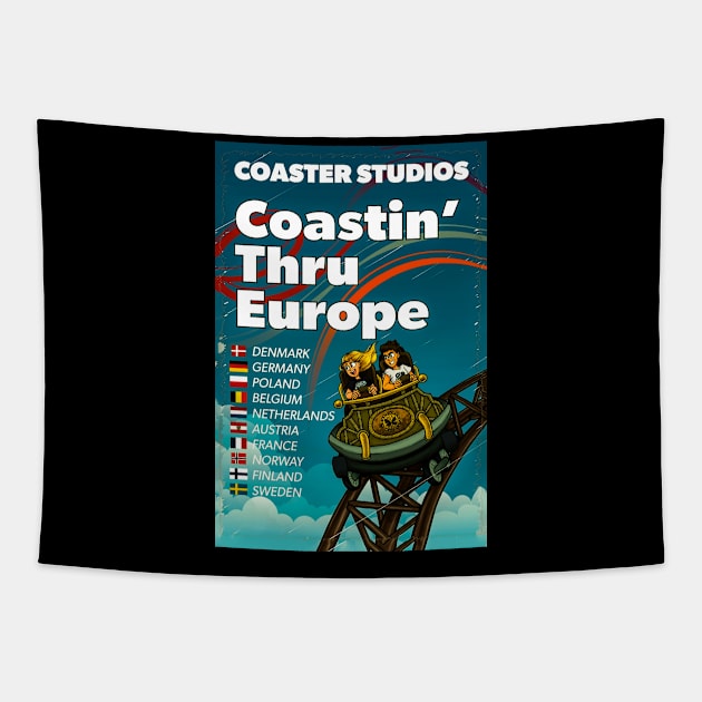 Coastin' Thru Europe Tapestry by Lail