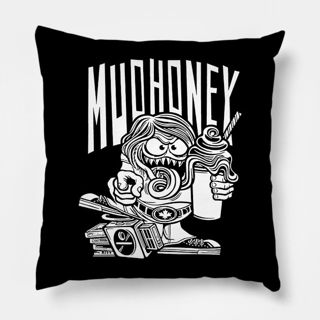 Mudhoney Pillow by CosmicAngerDesign