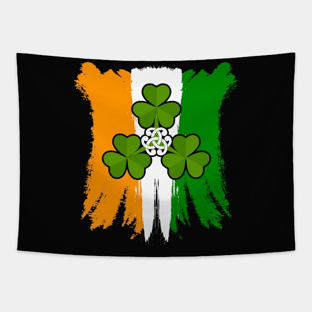 Lucky Clovers-Happy ST Patrick's Day Shirts Tapestry by GoodyBroCrafts