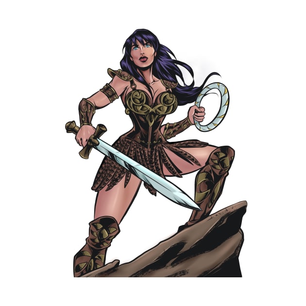 Xena by Al Ramon art