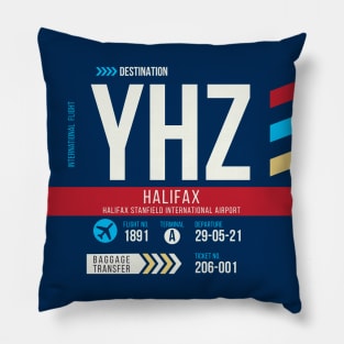 Halifax (YHZ) Airport Code Baggage Tag C Pillow